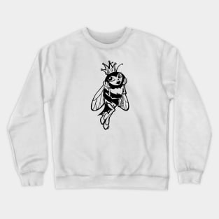 Queen Bee--Just a Little Bit Extra Black Outline Crewneck Sweatshirt